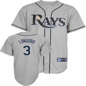 Tampa Bay Rays #3 Evan Longoria Gray Jerseys