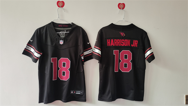 Women's Arizona Cardinals #18 Marvin Harrison Jr Black 2024 F.U.S.E Stitched Jersey(Run Small) Women's Arizona Cardinals #18 Marvin Harrison Jr Black 2024 F.U.S.E Stitched Jersey(Run Small)