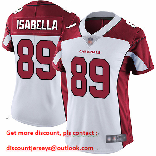 Cardinals #89 Andy Isabella White Women's Stitched Football Vapor Untouchable Limited Jersey