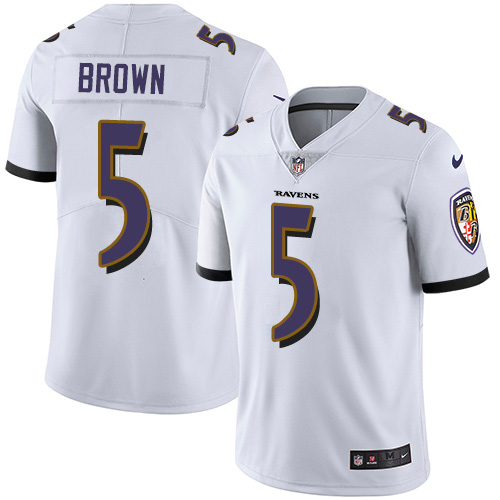 Youth Nike Ravens #5 Marquise Brown White Youth Stitched NFL Vapor Untouchable Limited Jersey Youth Nike Ravens #5 Marquise Brown White Youth Stitched NFL Vapor Untouchable Limited Jersey