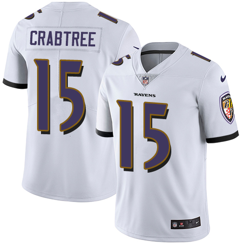 Nike Ravens #15 Michael Crabtree White Youth Stitched NFL Vapor Untouchable Limited Jersey Nike Ravens #15 Michael Crabtree White Youth Stitched NFL Vapor Untouchable Limited Jersey
