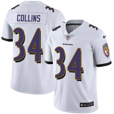 Nike Ravens #34 Alex Collins White Youth Stitched NFL Vapor Untouchable Limited Jersey