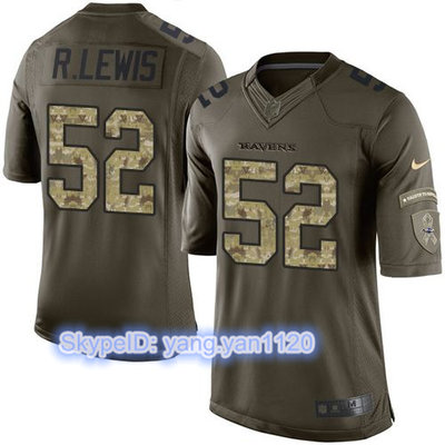 Nike Ravens #52 Ray Lewis Green Youth Stitched NFL Limited Salute to Service Jersey