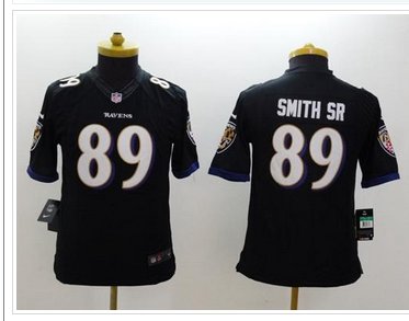 Youth NEW Ravens #89 Steve Smith Sr Black Alternate NFL New Limited Jersey