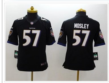 Youth NEW Ravens #57 C.J. Mosley Black Alternate NFL New Limited Jersey