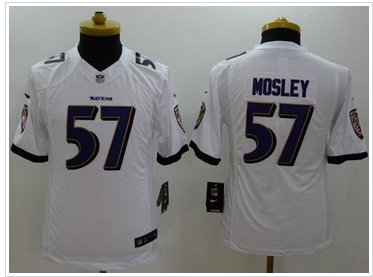 Youth NEW Ravens #57 C.J. Mosley White NFL New Limited Jersey