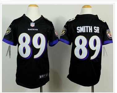 Youth NEW Ravens #89 Steve Smith Sr Black Alternate NFL New Elite Jersey