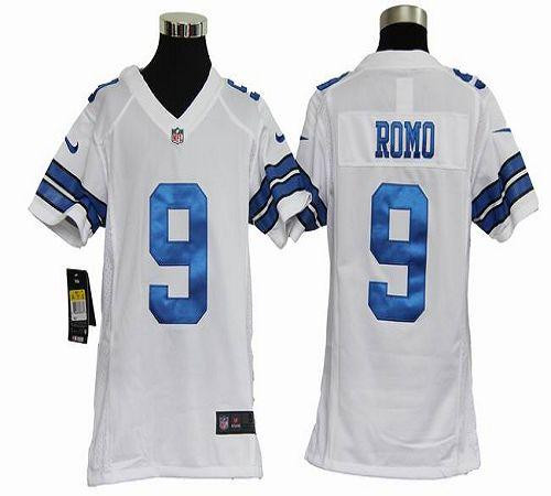 Nike Cowboys #9 Tony Romo White Youth Stitched NFL Elite Jersey Nike Cowboys #9 Tony Romo White Youth Stitched NFL Elite Jersey
