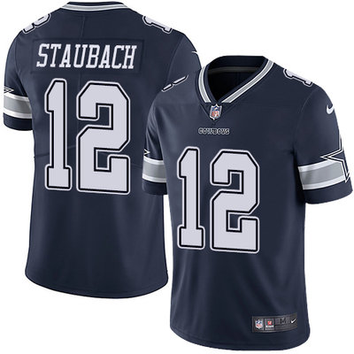 Nike Cowboys #12 Roger Staubach Navy Blue Team Color Youth Stitched NFL Vapor Untouchable Limited Jersey