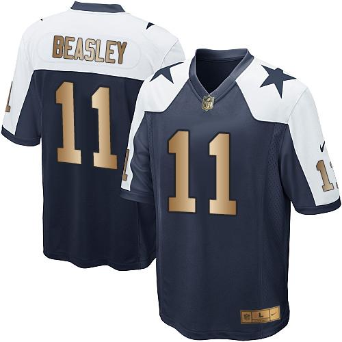 Nike Cowboys #11 Cole Beasley Navy Blue Thanksgiving Throwback Youth Stitched NFL Elite Gold Jersey Nike Cowboys #11 Cole Beasley Navy Blue Thanksgiving Throwback Youth Stitched NFL Elite Gold Jersey