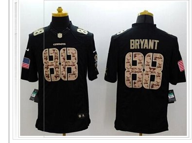 Youth NEW Cowboys #88 Dez Bryant Black NFL Limited Salute to Service Jersey