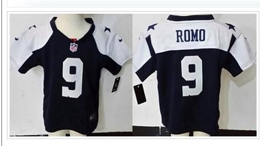 Toddler NEW Cowboys #9 Tony Romo Navy Blue Thanksgiving Stitched NFL Elite Jersey