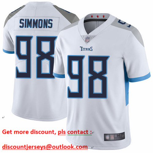 Titans #98 Jeffery Simmons White Youth Stitched Football Vapor Untouchable Limited Jersey