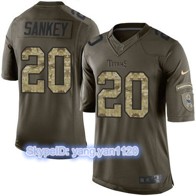 Nike Titans #20 Bishop Sankey Green Youth Stitched NFL Limited Salute to Service Jersey
