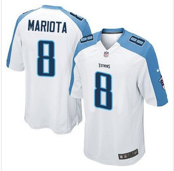 Youth New Titans #8 Marcus Mariota White Stitched NFL Elite Jersey