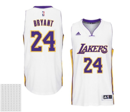 Nike Lakers #24 Kobe Bryant White Customized NBA Jersey