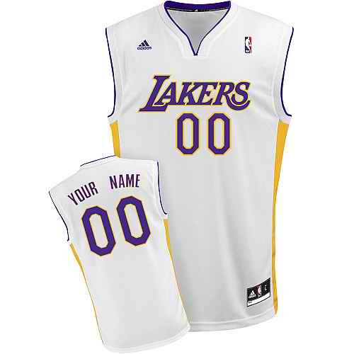 Los Angeles Lakers Custom White Adidas Alternate Jersey