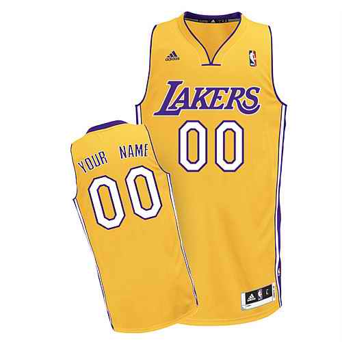 Los Angeles Lakers Custom Swingman Yellow Home Jersey