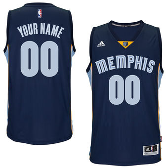 Mens Memphis Grizzlies adidas Navy Custom Swingman Road Jersey