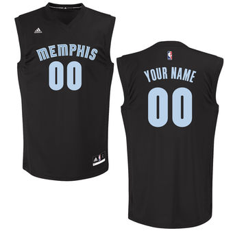 Men's Memphis Grizzlies adidas Black Custom Chase Jersey