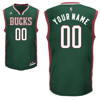 adidas Milwaukee Bucks Custom Replica Road Jersey