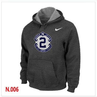 New Derek Jeter New York Yankees Official Final Season Commemorative Logo Pullover Hoodie D.Grey