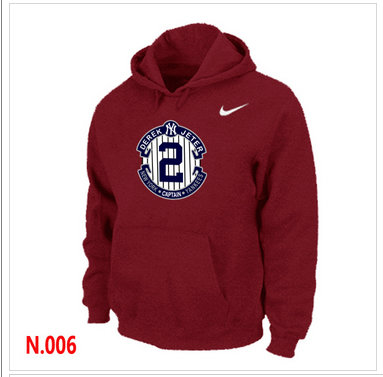 New Derek Jeter New York Yankees Official Final Season Commemorative Logo Pullover Hoodie Red