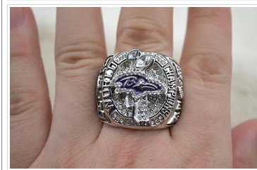 NFL Baltimore Ravens World Champions Silver Ring