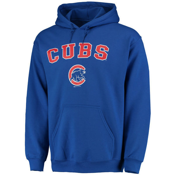 Chicago Cubs Royal Men's Pullover Hoodie3