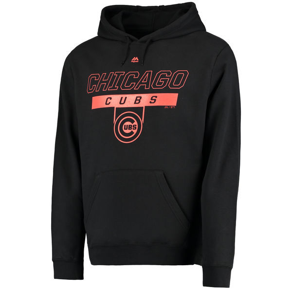 Chicago Cubs Black Men's Pullover Hoodie2
