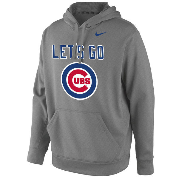 Chicago Cubs Grey Men's Pullover Hoodie4
