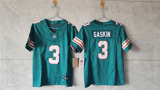 Youth Miami Dolphins #3 Myles Gaskin Aqua 2024 F.U.S.E Alternate Vapor Limited Stitched Football Jersey Youth Miami Dolphins #3 Myles Gaskin Aqua 2024 F.U.S.E Alternate Vapor Limited Stitched Football Jersey