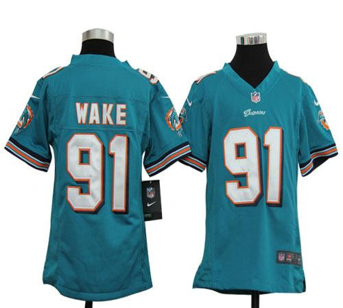 Nike Dolphins #91 Cameron Wake Aqua Green Team Color Youth Stitched NFL Elite Jersey Nike Dolphins #91 Cameron Wake Aqua Green Team Color Youth Stitched NFL Elite Jersey