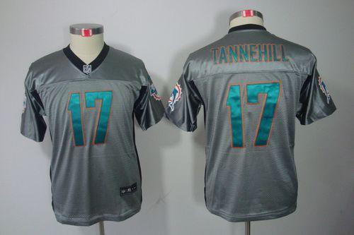 Nike Dolphins #17 Ryan Tannehill Grey Shadow Youth Stitched NFL Elite Jersey Nike Dolphins #17 Ryan Tannehill Grey Shadow Youth Stitched NFL Elite Jersey