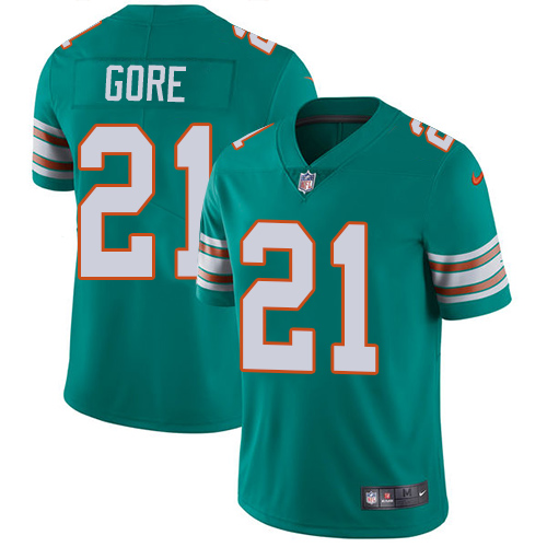 Nike Dolphins #21 Frank Gore Aqua Green Alternate Youth Stitched NFL Vapor Untouchable Limited Jersey Nike Dolphins #21 Frank Gore Aqua Green Alternate Youth Stitched NFL Vapor Untouchable Limited Jersey