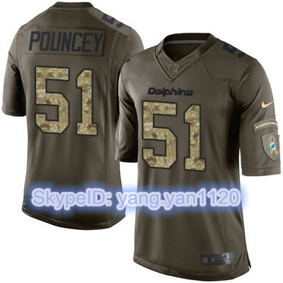 Nike Dolphins #51 Mike Pouncey Green Youth Stitched NFL Limited Salute to Service Jersey