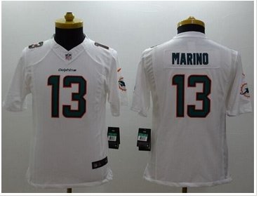 Youth Nike Dolphins #13 Dan Marino White NFL Limited Jersey