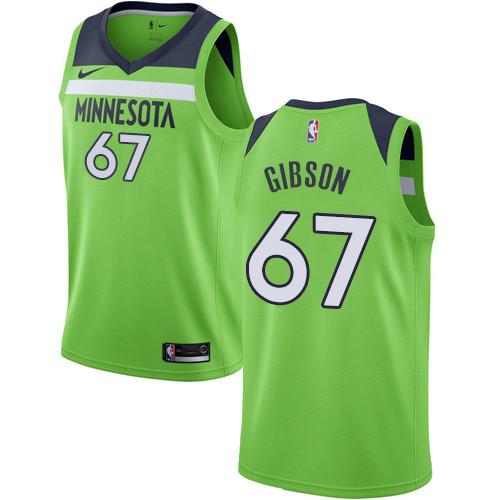 Timberwolves #67 Taj Gibson Green Youth Basketball Swingman Statement Edition Jersey