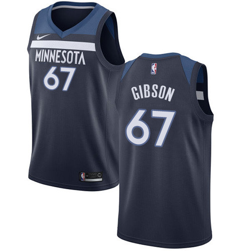 Timberwolves #67 Taj Gibson Navy Blue Youth Basketball Swingman Icon Edition Jersey