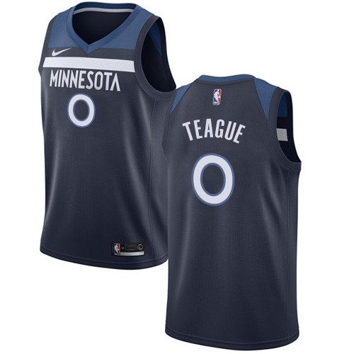 Timberwolves #0 Jeff Teague Navy Blue Youth Basketball Swingman Icon Edition Jersey