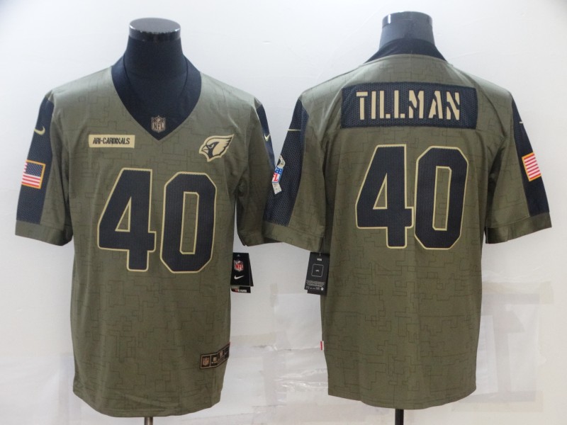 Men's Arizona Cardinals #40 Pat Tillman Nike Olive 2021 Salute To Service Retired Player Limited Jersey Men's Arizona Cardinals #40 Pat Tillman Nike Olive 2021 Salute To Service Retired Player Limited Jersey