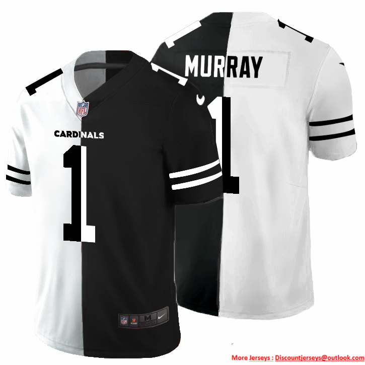 Arizona Cardinals #1 Kyler Murray Men's Black V White Peace Split Nike Vapor Untouchable Limited NFL Jersey