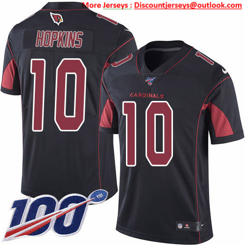 Nike Cardinals #10 DeAndre Hopkins Black Men's Stitched NFL Limited Rush 100th Season Jersey