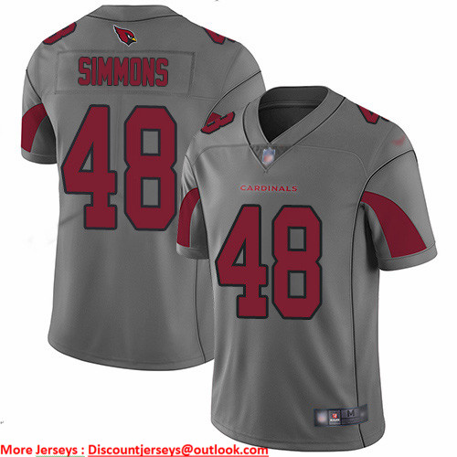 Nike Cardinals #48 Isaiah Simmons Silver Men's Stitched NFL Limited Inverted Legend Jersey