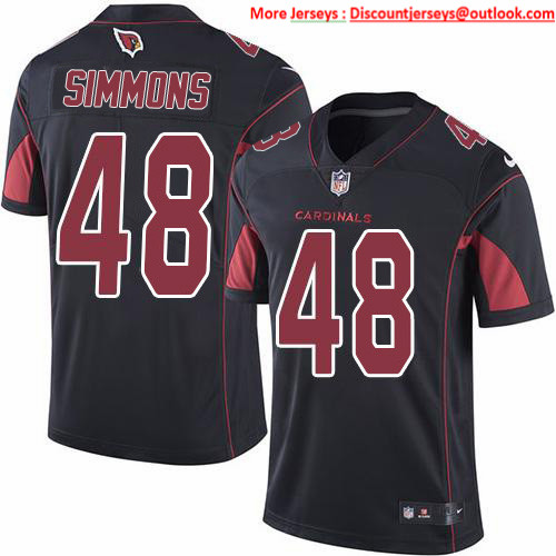 Nike Cardinals #48 Isaiah Simmons Black Men's Stitched NFL Limited Rush Jersey