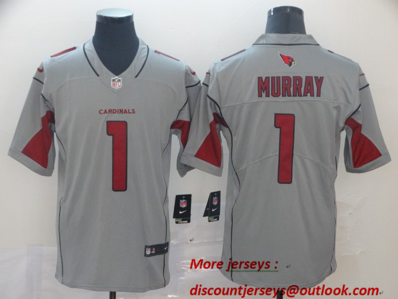 Nike Cardinals 1 Kyler Murray Silver Inverted Legend Jersey