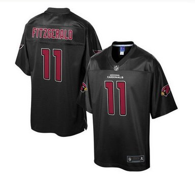 Nike Arizona Cardinals #11 Larry Fitzgerald Black Men's NFL Pro Line Black Reverse Fashion Game Jersey