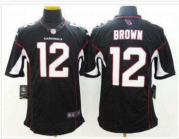 New Arizona Cardinals #12 John Brown Black Alternate NFL Limited Jersey