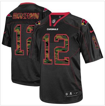 New Arizona Cardinals #12 John Brown Black NFL Elite Camo Fashion Jersey
