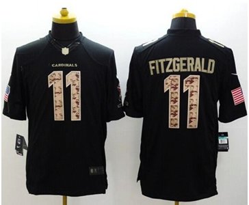 NEW Arizona Cardinals #11 Larry Fitzgerald Black NFL Limited Salute to Service Jersey